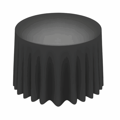 Runde Tischdecke Anthrazit