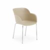 Stuhl Shell-M Beige mit Armlehne