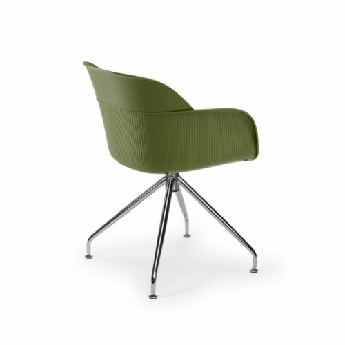 Stuhl Shell-Z Khaki -  mit Armlehne – Bild 2