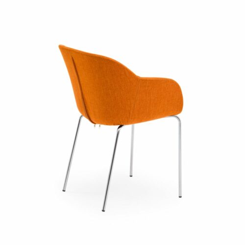 Stuhl Shell-M Pad Orange mit Armlehne – Bild 2