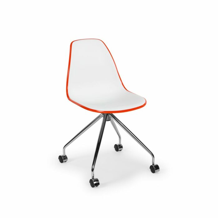 Stuhl Eos-O – Weiß/Orange