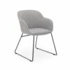 Stuhl Shell-U Pad Grau mit Armlehne