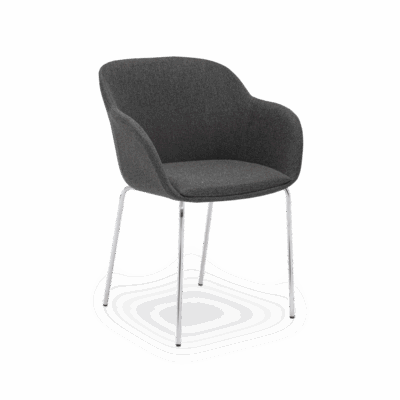 Stuhl Shell-M Pad Anthrazit mit Armlehne