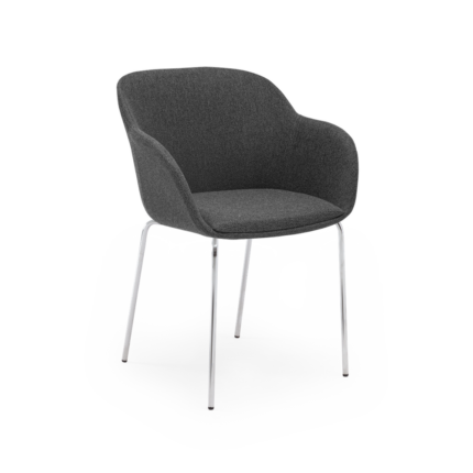 Stuhl Shell-M Pad Anthrazit mit Armlehne