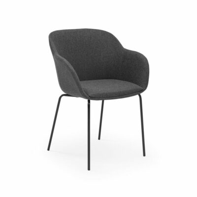Stuhl Shell-M Pad Anthrazit mit Armlehne