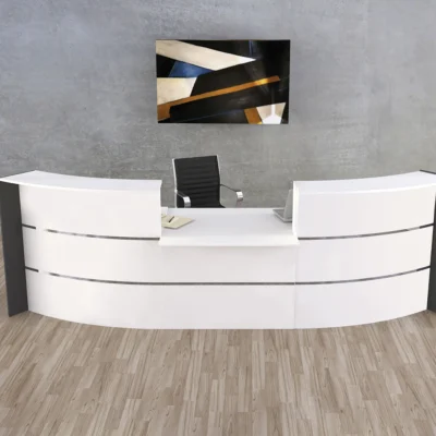 Empfangstheke Bari B3 Weiß