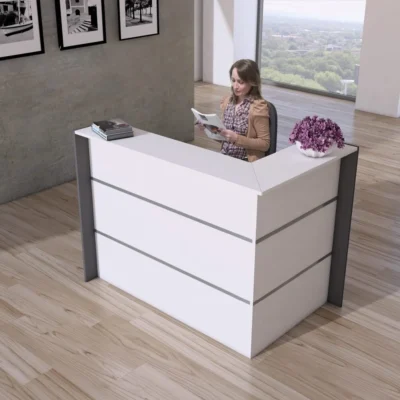 Empfangstheke Bari S1 Weiß