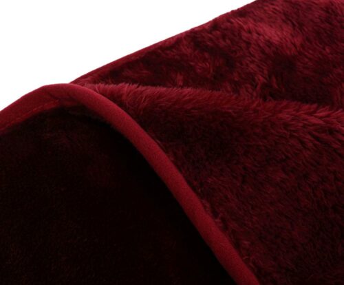 Mikroflauschdecke Premium-Cashmerefeeling Bordeaux (3 Größen) – Bild 3