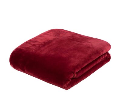 Mikroflauschdecke Premium-Cashmerefeeling Rot (3 Größen)
