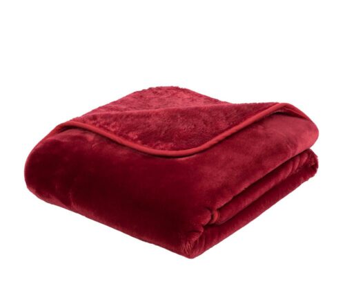 Mikroflauschdecke Premium-Cashmerefeeling Rot (3 Größen) – Bild 2