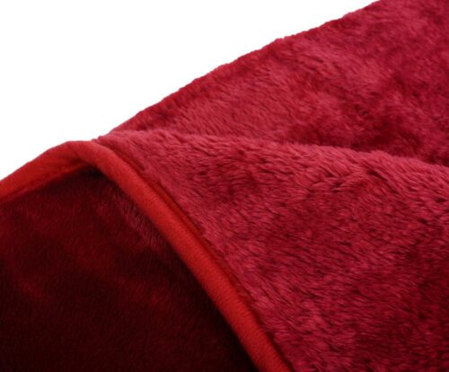 Mikroflauschdecke Premium-Cashmerefeeling Rot (3 Größen) – Bild 3