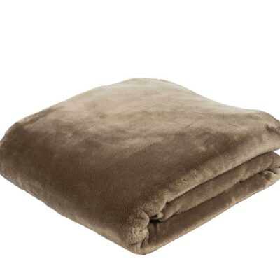 Mikroflauschdecke Premium-Cashmerefeeling Taupe