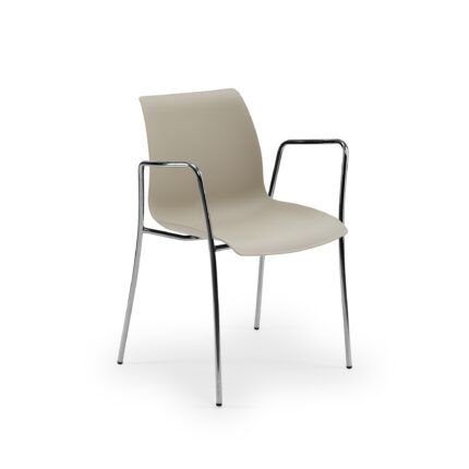 Stuhl Laser-M Beige mit Armlehne