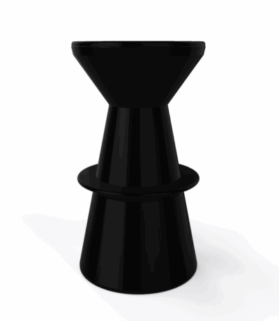 Barhocker Roller 75 Schwarz