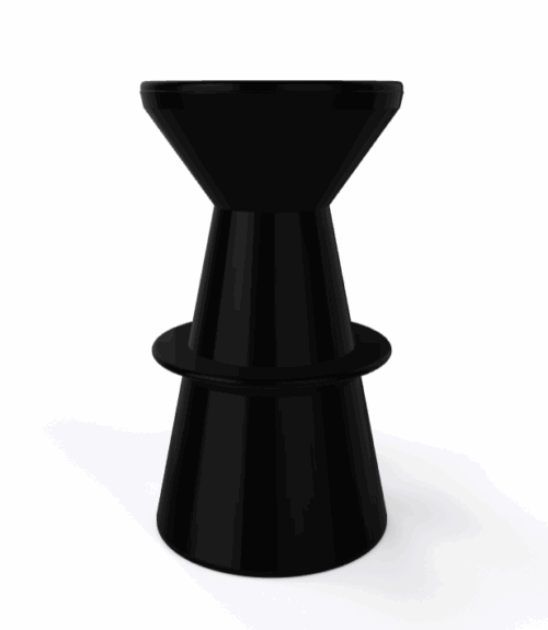 Barhocker Roller 75 Schwarz