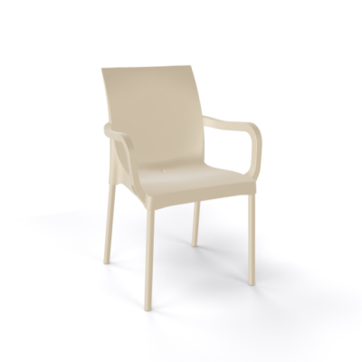 Stuhl Iris Sand mit Armlehne