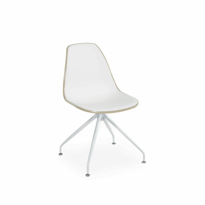 Stuhl EOS-Z – Beige mit weißen Beinen
