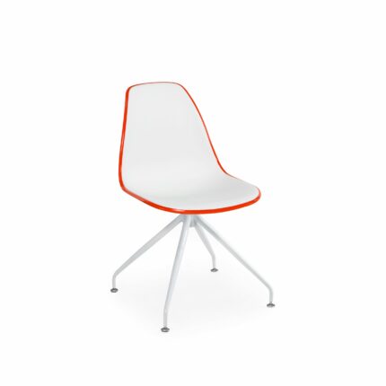 Stuhl EOS-Z – Orange mit weißen Beinen