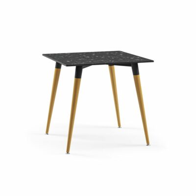 Quadratischer Tisch Lamax-NQ Schwarz Terrazzo