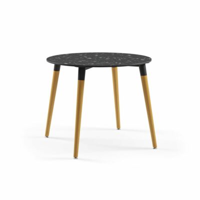 Runder Tisch Lamax-NQ Schwarz Terrazzo
