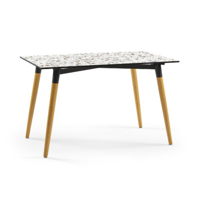 Rechteckiger Tisch Lamax V2 Weiß Terrazzo