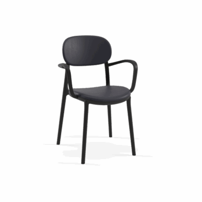 Stuhl Duo Pad Schwarz mit Armlehne