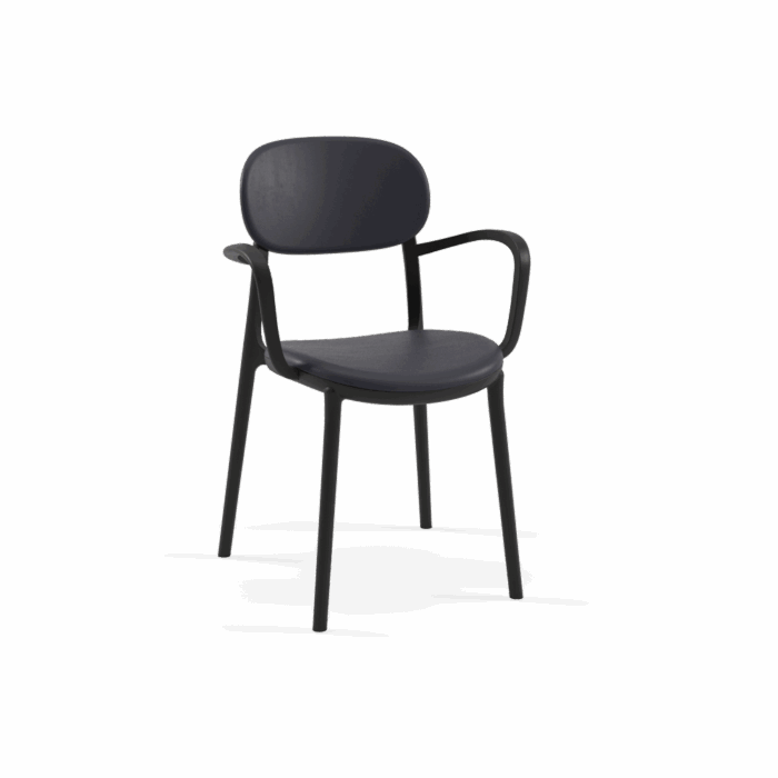 Stuhl Duo Pad Schwarz mit Armlehne