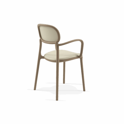 Stuhl Duo Pad Beige mit Armlehne – Bild 3