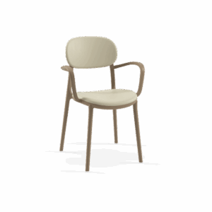 Stuhl Duo Pad Beige mit Armlehne