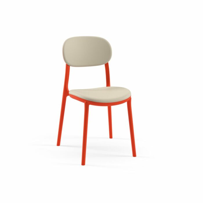 Stuhl Duo – Orange/Beige