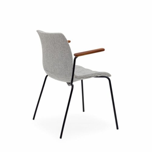 Stuhl Grau mit Armlehne Laser-T Pad – Bild 2