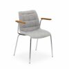 Stuhl Laser-T Pad Grau mit Armlehne