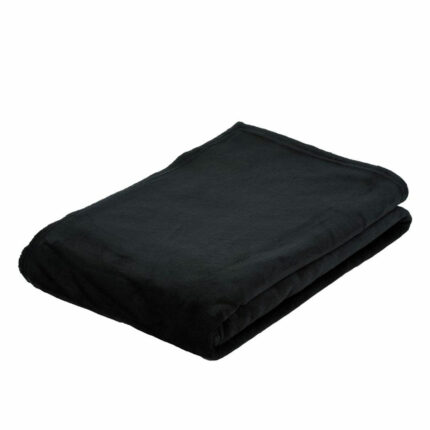 Mikroflauschdecke schwarz