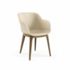 Stuhl Shell-WP Beige mit Armlehne