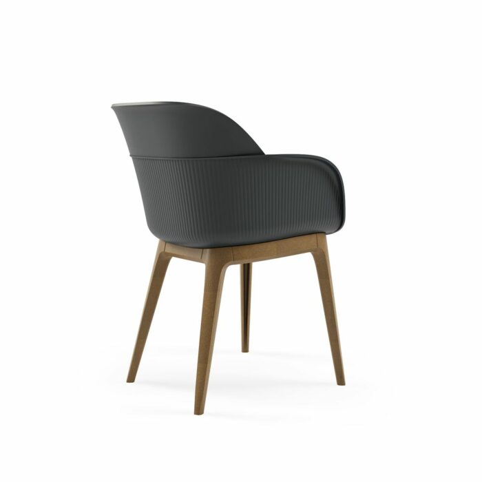 Shell W Charcoal Armchair bck medium