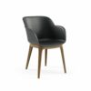 Stuhl Shell-WP Anthrazit mit Armlehne