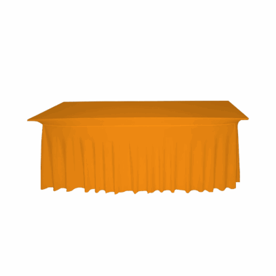 eckige tischhusse orange