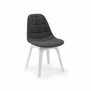 Stuhl Eos W Pad – Anthrazit mit weißen Beinen