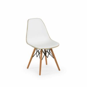 Stuhl Eos-V – Weiß/Beige