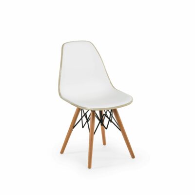 Stuhl Eos-V – Weiß/Beige