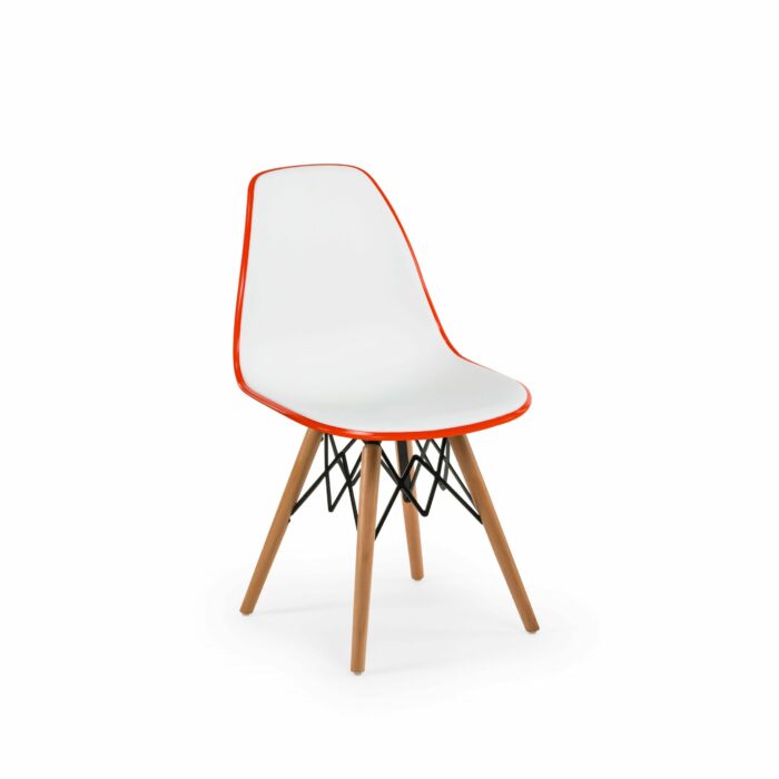 Stuhl Eos-V – Weiß/Orange