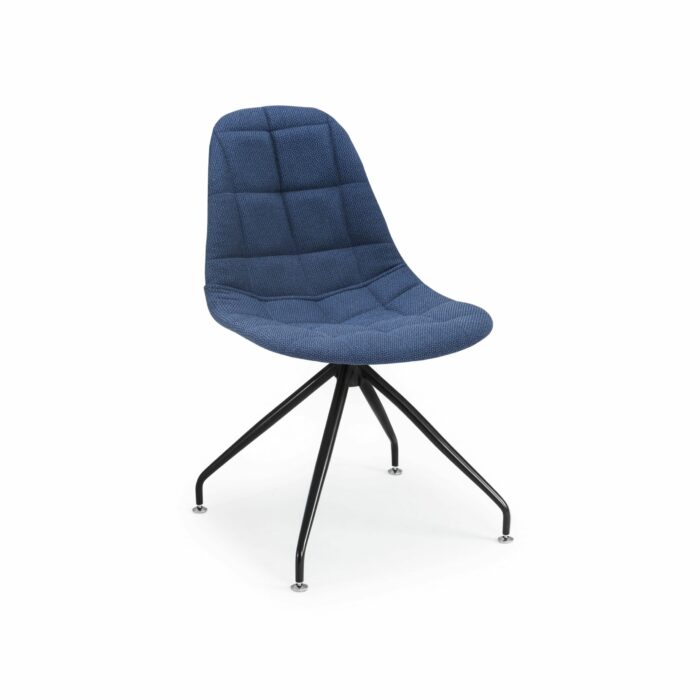 Stuhl EOS-Z Pad – Dunkelblau mit schwarzen Beinen