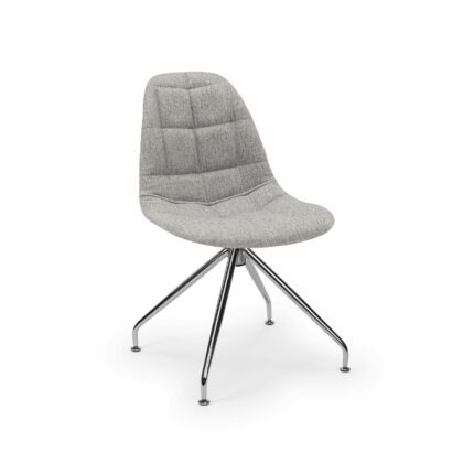 Stuhl EOS-Z Pad – Grau mit Chrombeinen