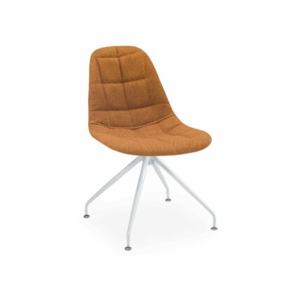 Stuhl EOS-Z Pad – Orange mit weißen Beinen