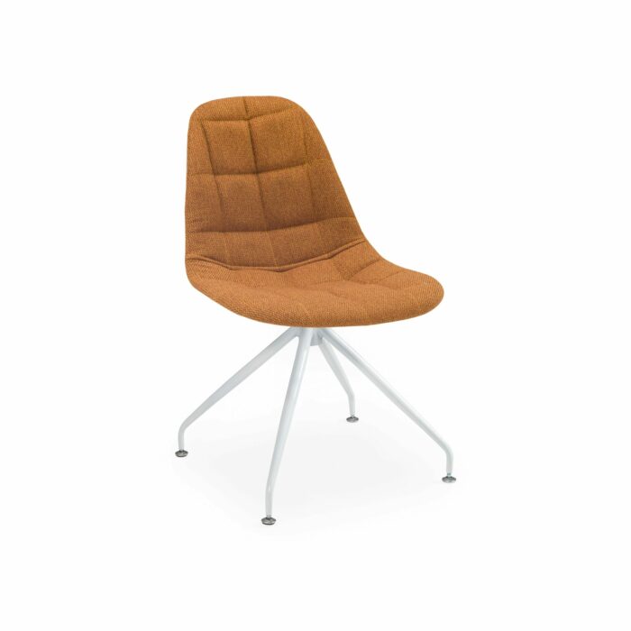 Stuhl EOS-Z Pad – Orange mit weißen Beinen