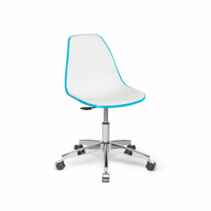 Stuhl Eos Office – Weiß/Türkis