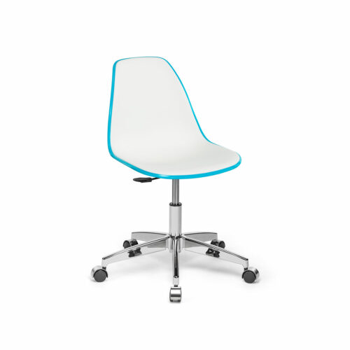 Stuhl Eos Office – Weiß/Türkis