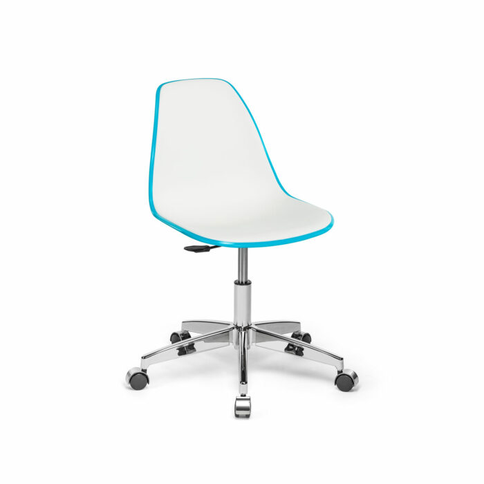 Stuhl Eos Office – Weiß/Türkis