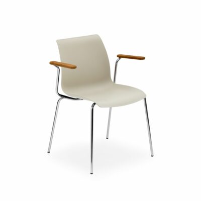 Stuhl Laser-T Beige mit Armlehne
