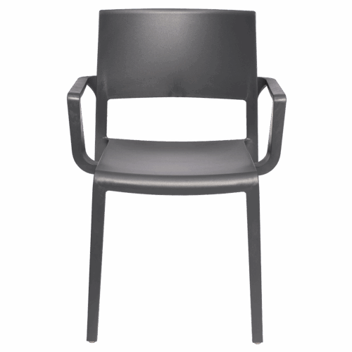 Stuhl Lilibet Grau mit Armlehne – Bild 2